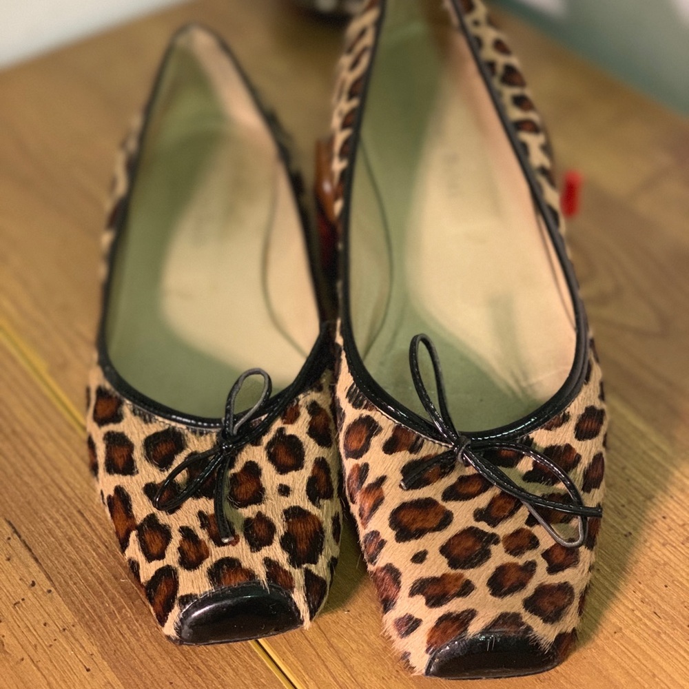 Horse hair Massimo Baldi leopard print flats